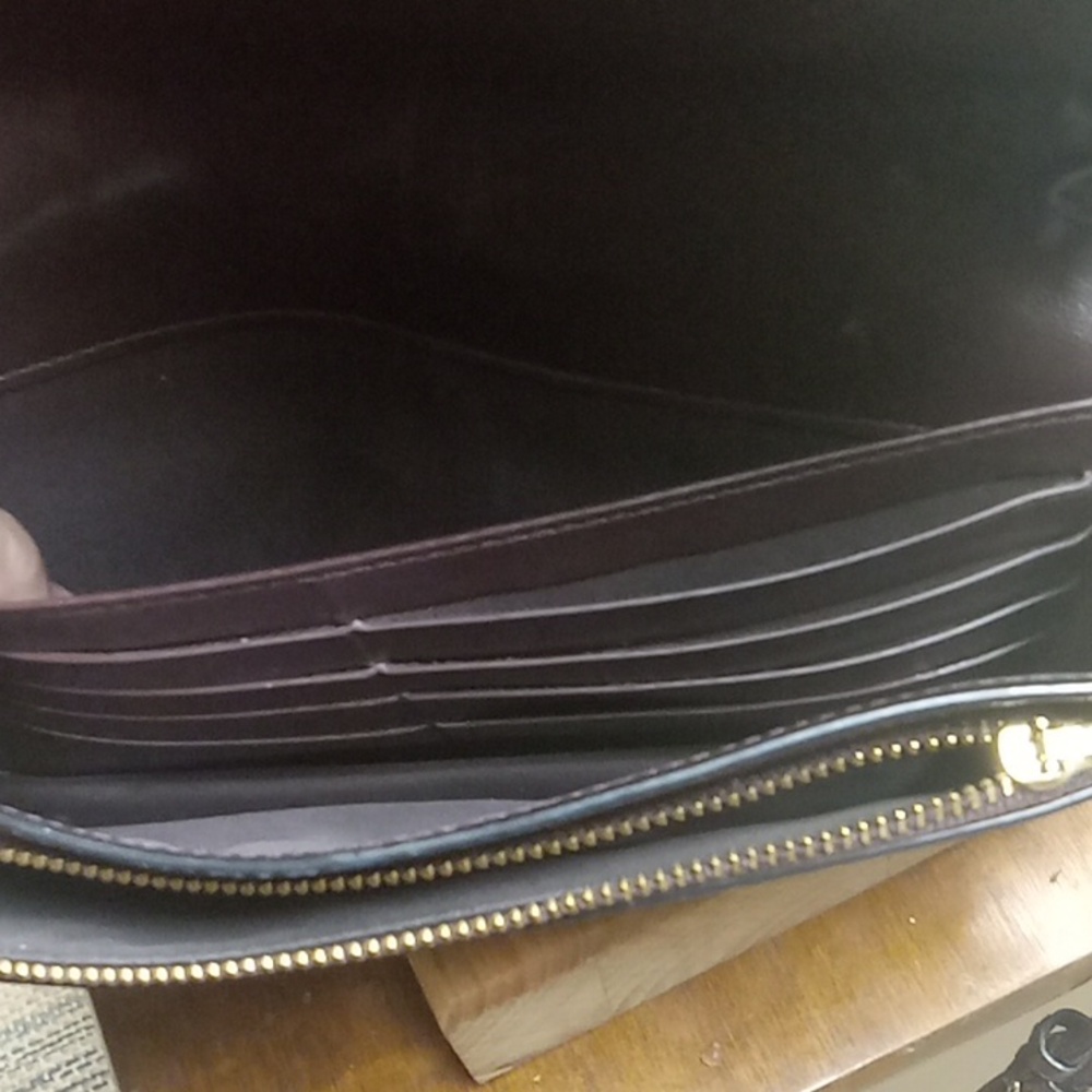 Coach Dark Brown Leather Mini Crossbody Purse - Picture 8 of 9